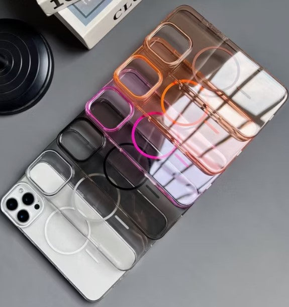 Pochette Nouveau Modél transparente et colorée avec protection magnétique