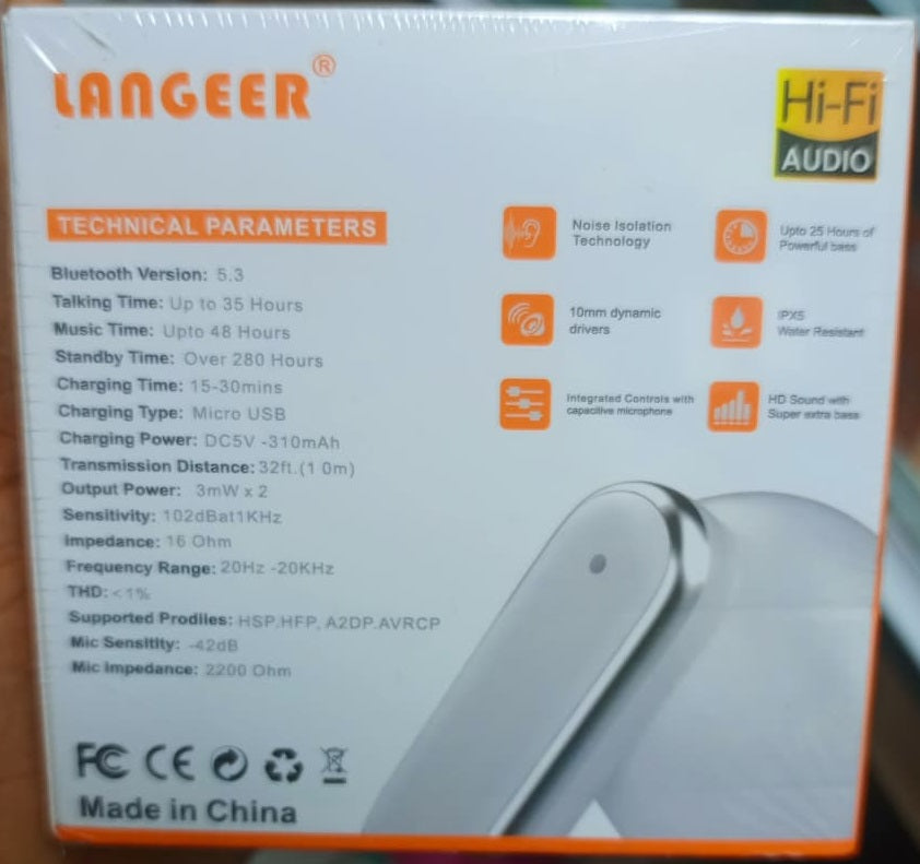 Ecouteur stéréo sans fil Langeer LGE-J10 Mini